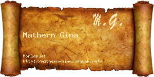 Mathern Gina névjegykártya